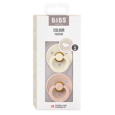 BiBs Fopspeen - Anatomisch - 2 Stuks - 6-18 Mnd - Ivory/Blush 