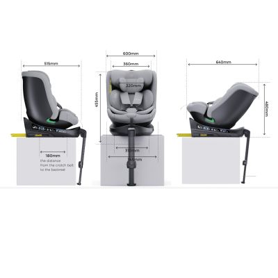 Puck Autostoel JUNE-black Draaibaar Groep 0/1/2/3 (40-150 cm)