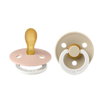 Bibs Fopspeen Latex Symmetric 0-6mnd Glow Blush / Vanilla (2-Pack)
