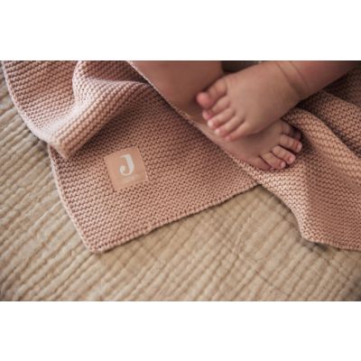 Jollein Basic Knit Ledikantdeken - 100 x 150 cm - Wild Rose