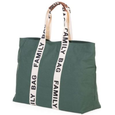 Childhome Family Bag Signature Canvas Groen