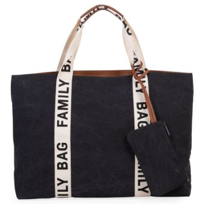 Childhome Family Bag Signature Canvas Zwart