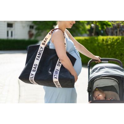 Childhome Family Bag Signature Canvas Zwart