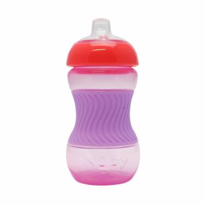 Nuby Beker Mini Easy Grip Met Silicone Huls Roze 180ml 4mnd+