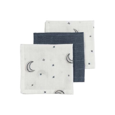 Meyco Monddoek Hydrofiel Moon Indigo 30 x 30 cm 3-Pack
