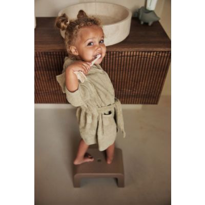 Jollein Miffy Jacquard Badjas - Badstof -  3-4 jaar - Olive Green