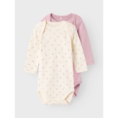 Name It Romper Floral 2-Pack Pink / Buttercream 74