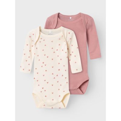 Name It Romper Hearts 2-Pack Buttercream 68
