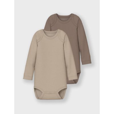 Name It Romper 2-Pack Humus 62