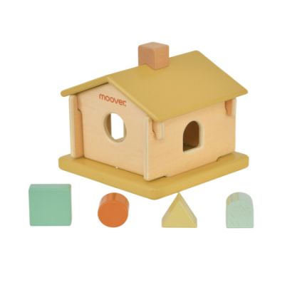 Moover Toys Blokkendoos Huis Bruin/Naturel