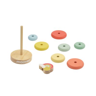 Moover Toys Houten Stapeltoren Regenboogringen



