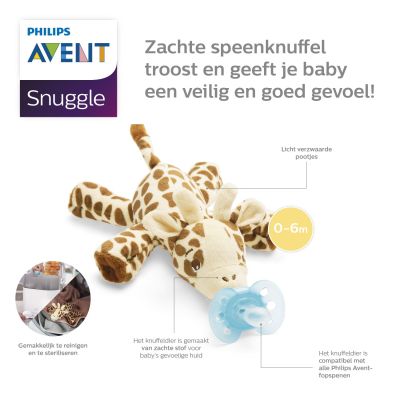 Philips Avent Fopspeen 0-6mnd Met Snuggle Giraf SCF348/11