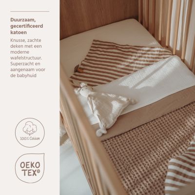 Meyco Wiegdeken Waffle Cotton Taupe 75x100 cm Meyco Wiegdeken Waffle Cotton Taupe 75x100 cm