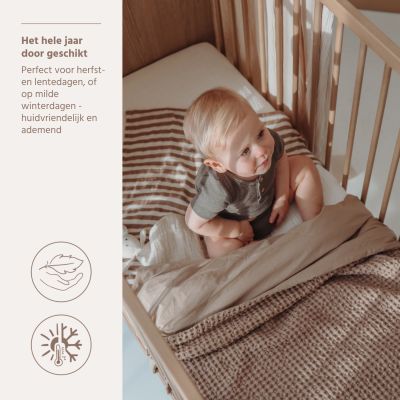 Meyco Ledikantdeken Waffle Cotton Taupe 100x150 cm