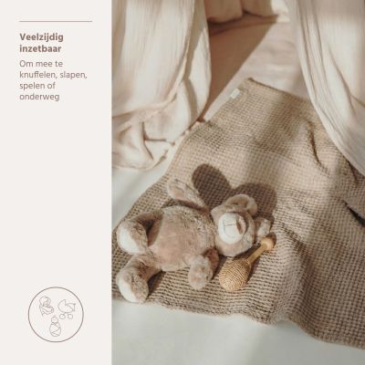 Meyco Ledikantdeken Waffle Cotton Taupe 100x150 cm