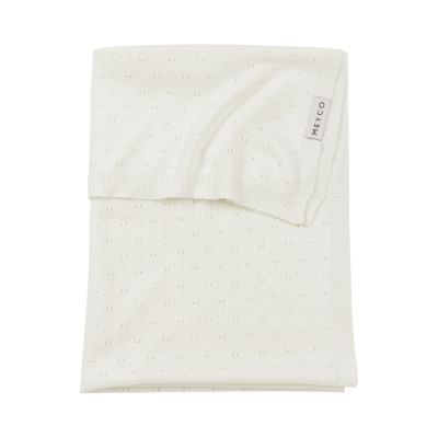 Meyco Wiegdeken Ajour Bamboe Offwhite 75 x 100 cm