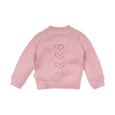 BESS Gebreid Jacquard Vestje - Mt. 56 - Blush