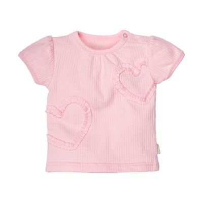 BESS Hearts Korte Mouwen Shirt - Blush