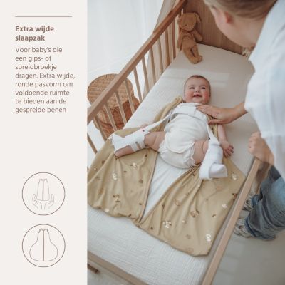 Meyco Heupdysplasie Slaapzak Interlock Jersey Forest Animals Sand 70 cm Meyco Heupdysplasie Slaapzak Interlock Jersey Forest Animals Sand 70 cm