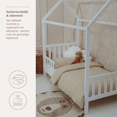 Meyco Dekbedovertrek - Pre-washed Hydrofiel - Sand - 100x135 cm