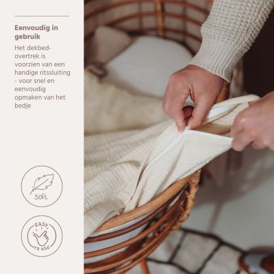 Meyco Dekbedovertrek - Pre-washed Hydrofiel - Sand - 100x135 cm