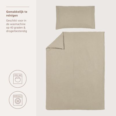 Meyco Dekbedovertrek - Pre-washed Hydrofiel - Sand - 100x135 cm