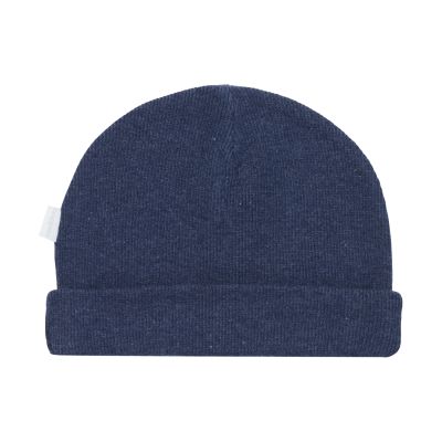 Noppies Muts Rib Nevel Navy Melange  3-6 mnd