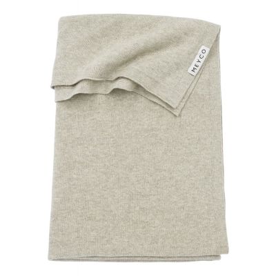 Meyco Wiegdeken Knit Basic Sand Melange 75x100cm