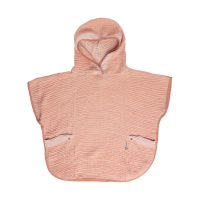 Bebe-Jou Pure Cotton Poncho -  Maat 86-92 - Pink