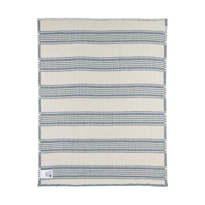 Meyco Deken Pre Washed Hydrofiel Jacquard Stripe Indigo 100x150 cm