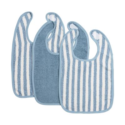 Meyco Slab - Badstof Jacquard Fat Stripe - Jeans Blue - 3-pack Meyco Slab - Badstof Jacquard Fat Stripe - Jeans Blue - 3-pack