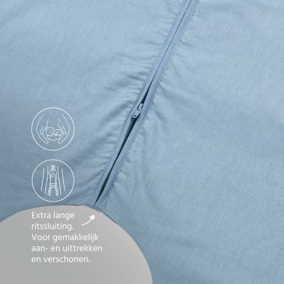 Meyco Studio Jumper Ongevoerd Linnen Jeans Blue 80 cm