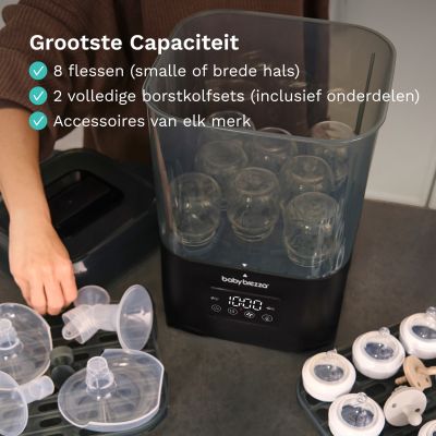 Baby Brezza SuperQuick Sterilisator & Droger - Matt Black
