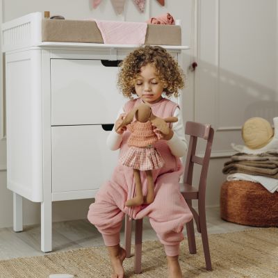 Meyco Slaapzak Jumper Gevoerd Pre-Washed - 92 cm - Hydrofiel - Rose