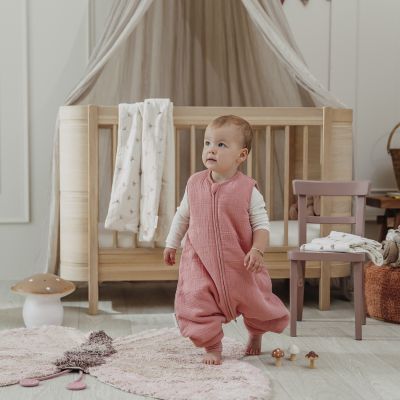 Meyco Slaapzak Jumper Gevoerd Pre-Washed - 104 cm - Hydrofiel - Rose