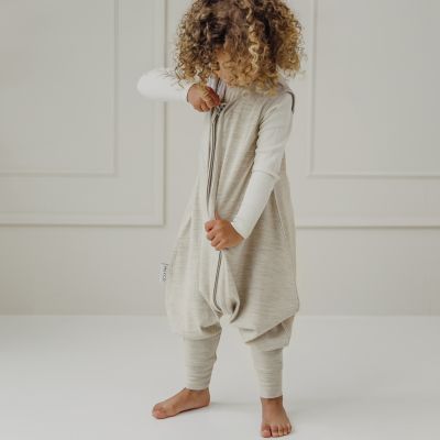 Meyco Baby Slaapzak Jumper - Studio - Merinowol - Sand Melange - 80 cm