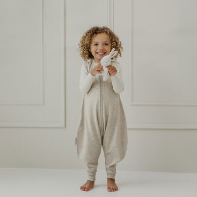 Meyco Baby Slaapzak Jumper - Studio - Merinowol - Sand Melange - 80 cm