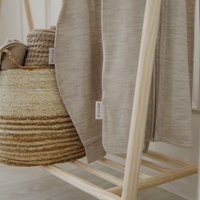 Meyco Baby Slaapzak Jumper - Studio - Merinowol - Sand Melange - 80 cm