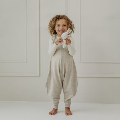 Meyco Baby Slaapzak Jumper - Studio - Merinowol - Sand Melange - 104 cm Meyco Baby Slaapzak Jumper - Studio - Merinowol - Sand Melange - 104 cm