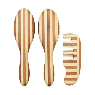 Meyco Kapset - 3-Delig - Bamboe - Stripe Natural/Walnut 