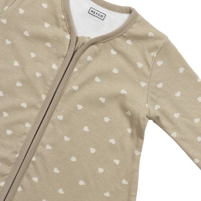 Meyco Sweet Heart Slaapzak Met Vaste Mouw Rond – 110 cm – Jersey – Sand