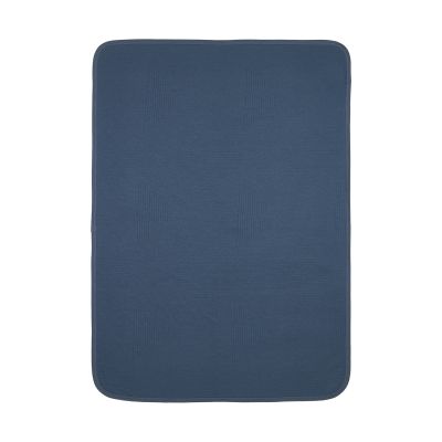 Meyco Pure Deken Gebreid - 75 x 100 cm - Jacquard - Indigo 