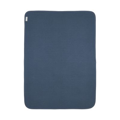 Meyco Pure Deken Gebreid - 100 x 150 cm - Jacquard - Indigo