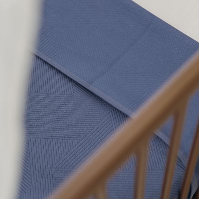 Meyco Pure Deken Gebreid - 100 x 150 cm - Jacquard - Indigo