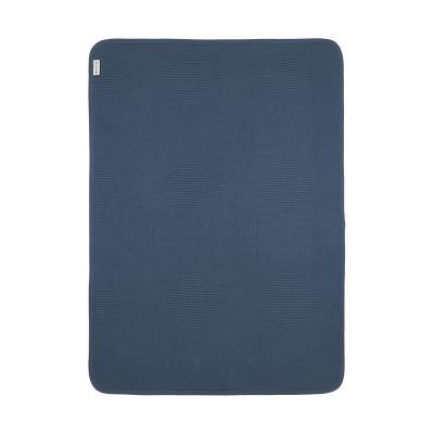 Meyco Gebreide Jacquard Flannel Deken – 75x100 cm – Pure Indigo