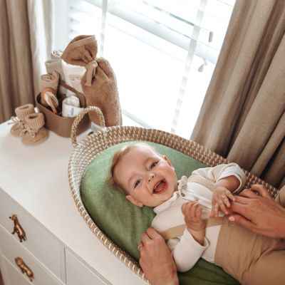 Meyco Baby Aankleedkussenhoes Badstof Uni Olive Green 50 x 70 cm 2-Pack
