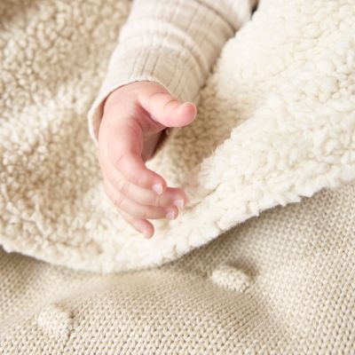 Meyco Baby Ledikantdeken Teddy Knots Soft Sand 100 x 150 cm