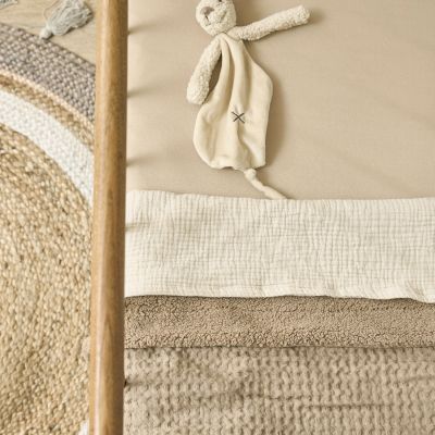 Meyco Baby Wiegdeken Wafel Teddy Taupe 75 x 100 cm