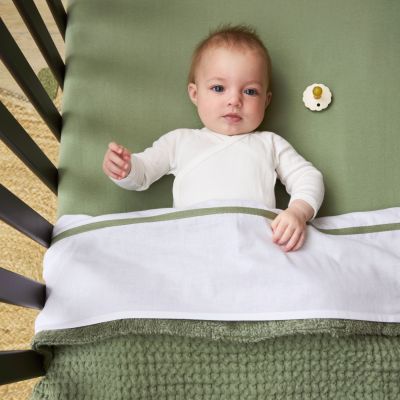 Meyco Baby Ledikantdeken Wafel Teddy Olive Green 100 x 150 cm Meyco Baby Ledikantdeken Wafel Teddy Olive Green 100 x 150 cm