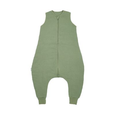Meyco Baby Slaapzak Jumper Winter Hydrofiel Uni Pre-Washed Olive Green 92 cm